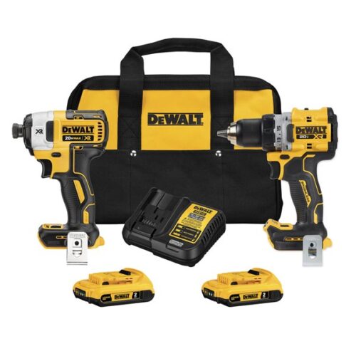 Factory Refurbished DEWALT 20V MAX XR Brushless Drill/Driver & Impact Driver Combo Kit, 2.0 Ah DCK248D2