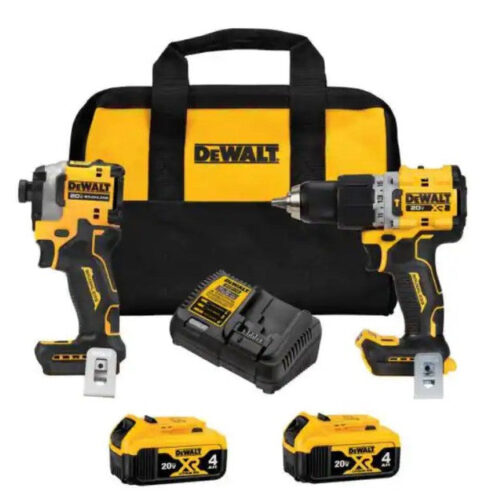 Factory Refurbished Dewalt 20V MAX XR Hammer Drill & ATOMIC Impact Driver 2x 4.0Ah Combo Kit DCK2050M2
