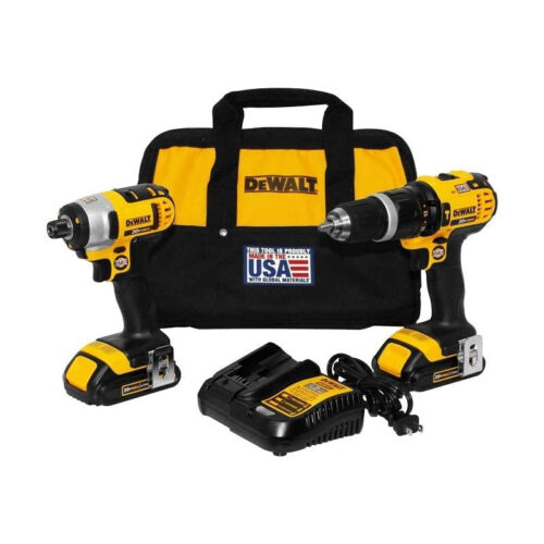 Factory Refurbished DEWALT 20V MAX* Lithium Ion Compact Hammerdrill / Impact Driver Combo Kit (1.5 Ah) DCK285C2