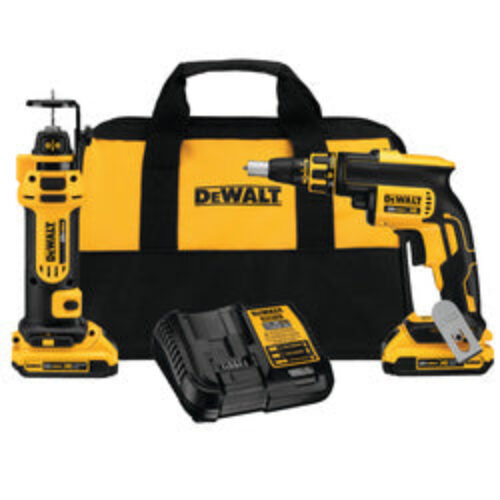 Factory Refurbished DeWalt 20V MAX* Brushless Drywall Screwgun & Cut-Out Tool Combo Kit (2.0ah) DCK263D2