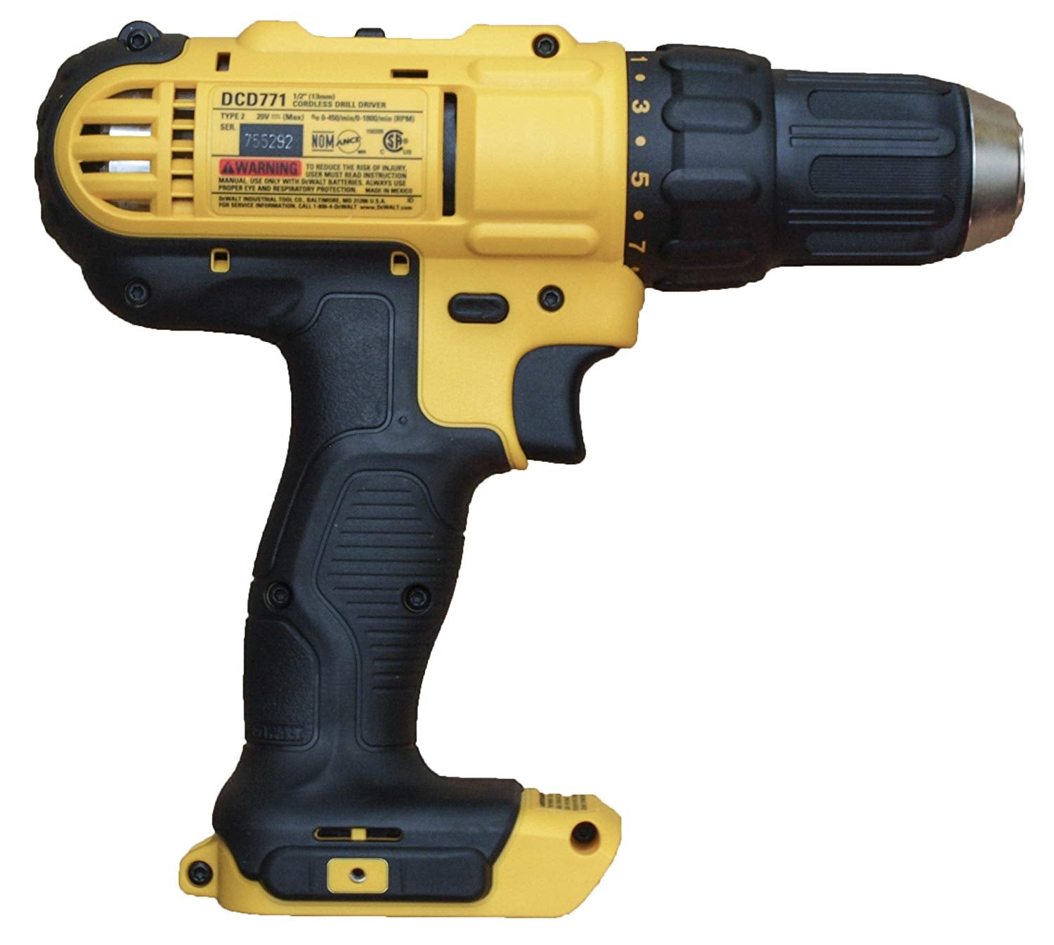 Factory Refurbished Dewalt 1/2'' CORDLESS DRILL DRIVER DCD771B