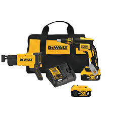Factory Refurbished DeWalt Drywall Screw Gun Kit with Collated Drywall Screwgun Attachment DCF620CM2